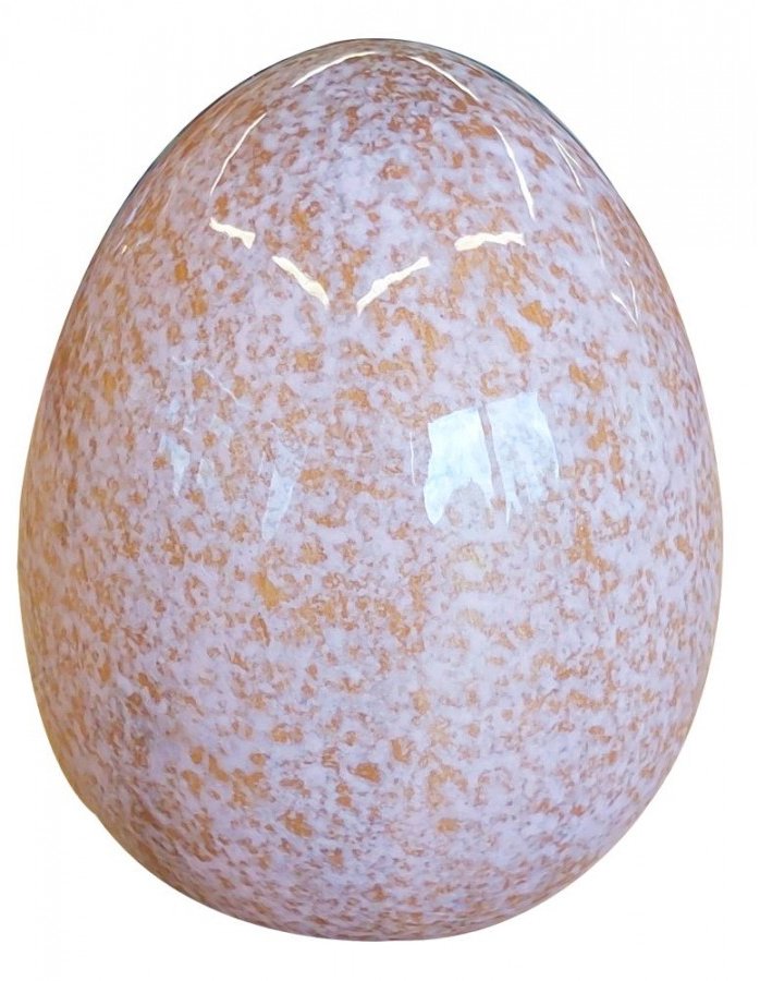 GOBA Veľkonočná dekorácia – Vajíčko keramické, ružové, 9 × 7 cm