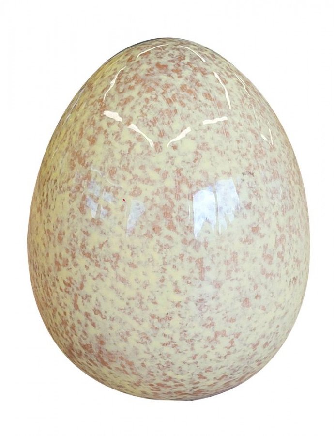 GOBA Veľkonočná dekorácia – Vajíčko keramické, žlté, 12 × 9 cm