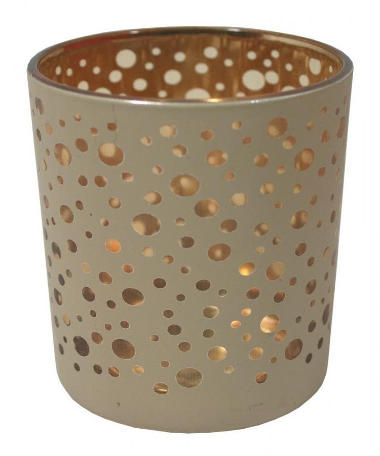 GOBA sklenený veľký béžový