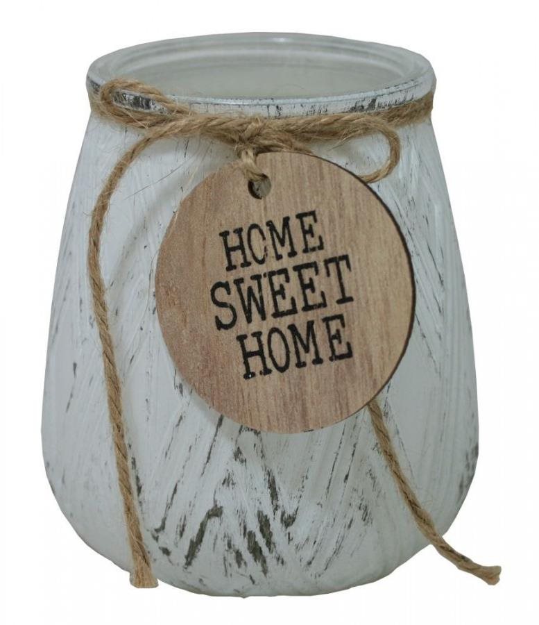 GOBA skleněný malý Home Sweet Home bílý