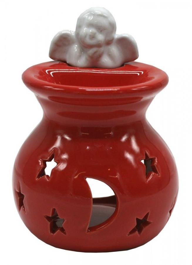 Goba vánoční Aroma lampa červená s andělem