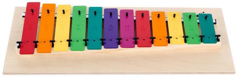Goldon diatonický metalofón vo farbách Boomwhackers, 12 kameňov