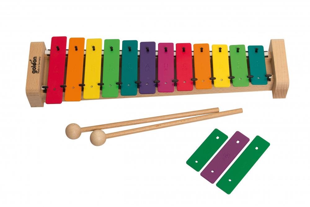 Goldon sopránový metalofón vo farbách Boomwhackers