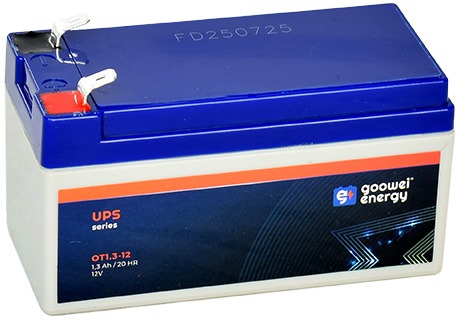GOOWEI ENERGY Bezúdržbový olovený akumulátor AGM OT1.3-12 F1, 12 V, 1.3 Ah
