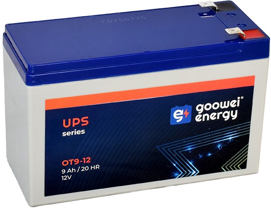 GOOWEI ENERGY Bezúdržbový olovený akumulátor AGM OT9-12 F2, 12 V, 9 Ah