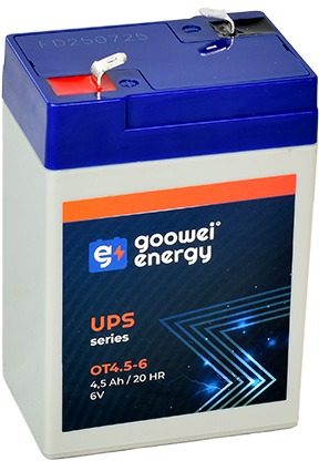 GOOWEI ENERGY Bezúdržbový olovený akumulátor AGM OT4.5-6 F1, 6 V, 4,5 Ah