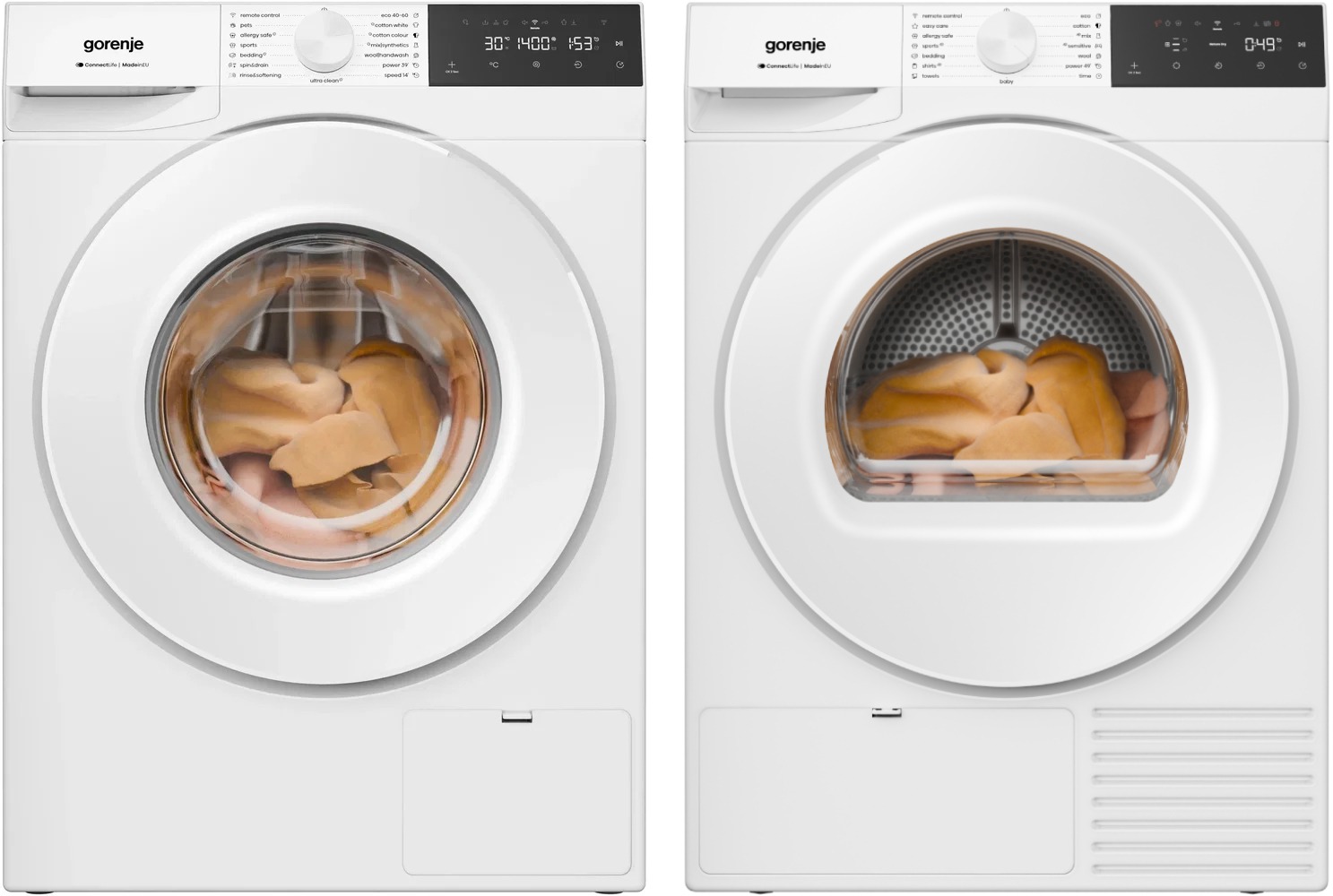 GORENJE W1G484A3 Ultra Clean + GORENJE D1G48C NatureDry