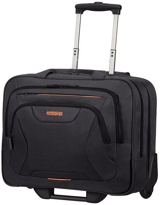 American Tourister AT WORK ROLLING TOTE 15,6" Black/Orange