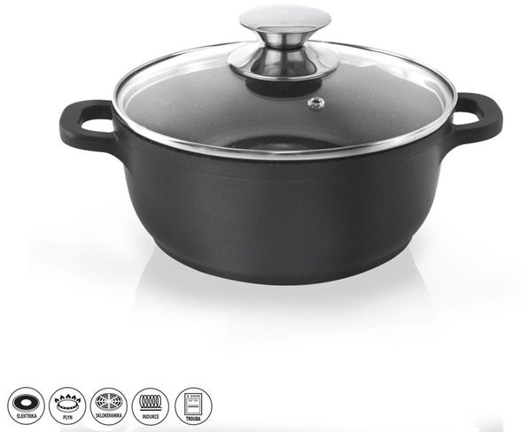 Hrniec GRANDE pr. 16 cm sklenená pokrievka