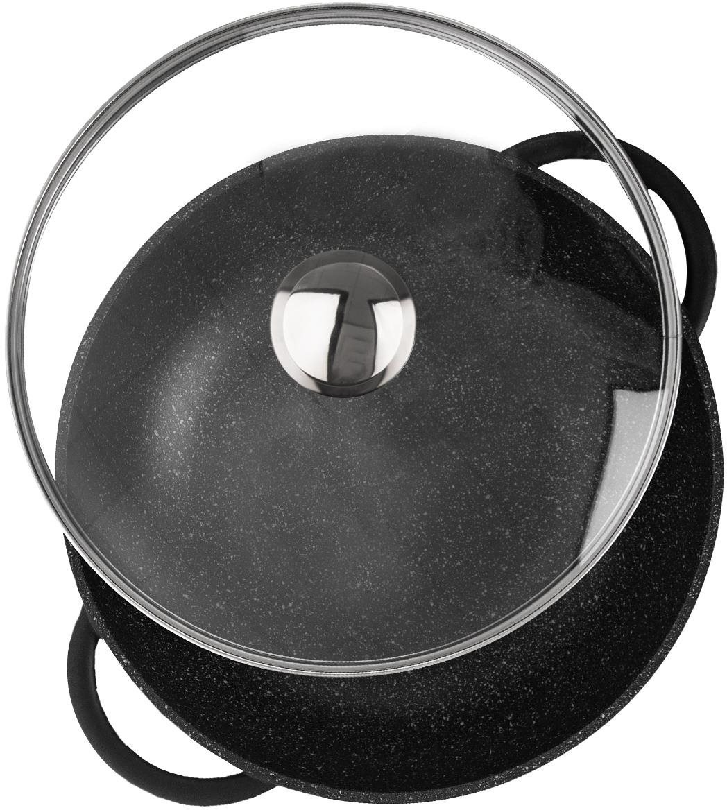 GRANDE Panvica WOK pr. 32 cm sklenená pokrievka