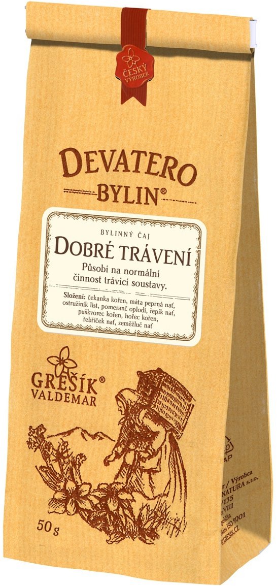 Grešík Valdemar Dobré trávenie 50 g Devätero bylín