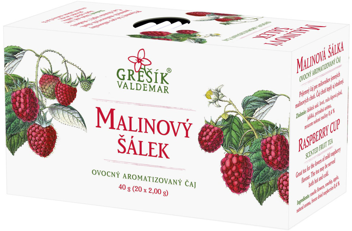 Grešík Valdemar Malinová šálka 20× 2 g n.s. ovocný čaj