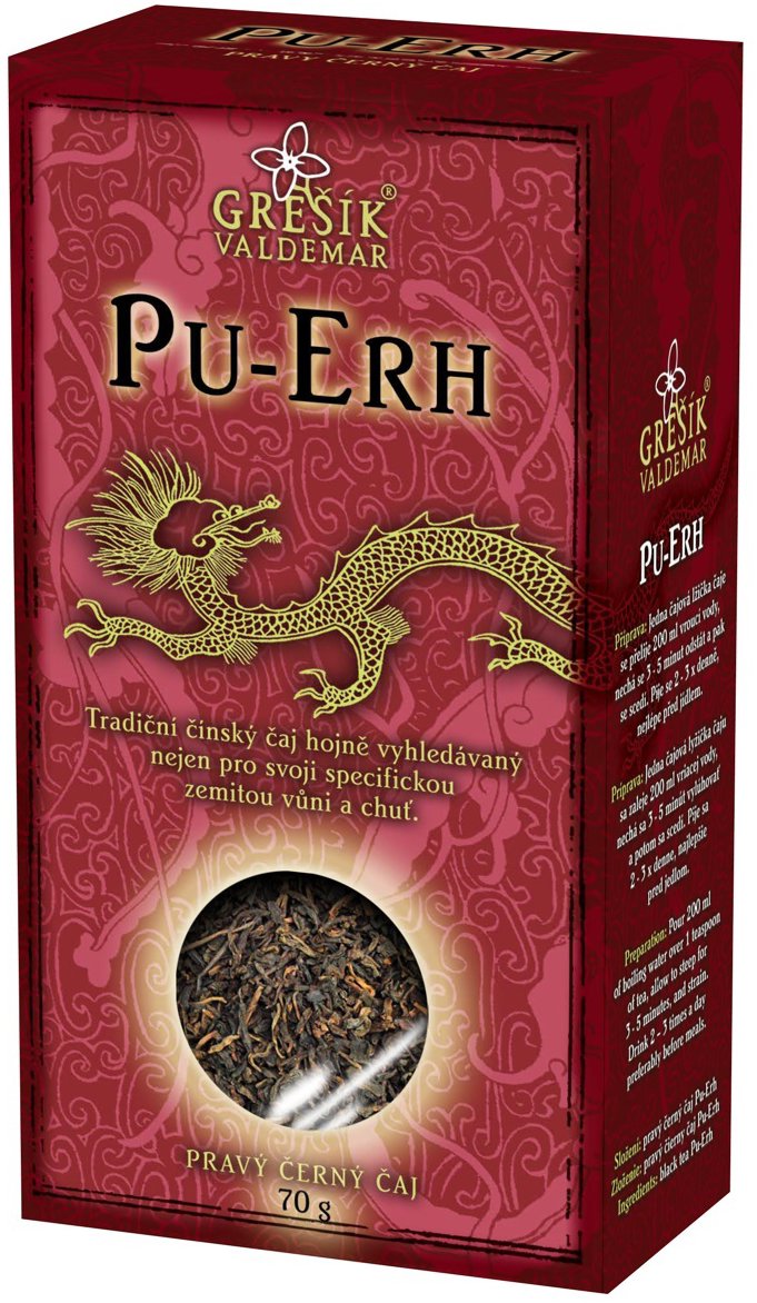 Grešík Valdemar PU – ERH pravý čierny čaj veľké balenie XXL 0,5 kg