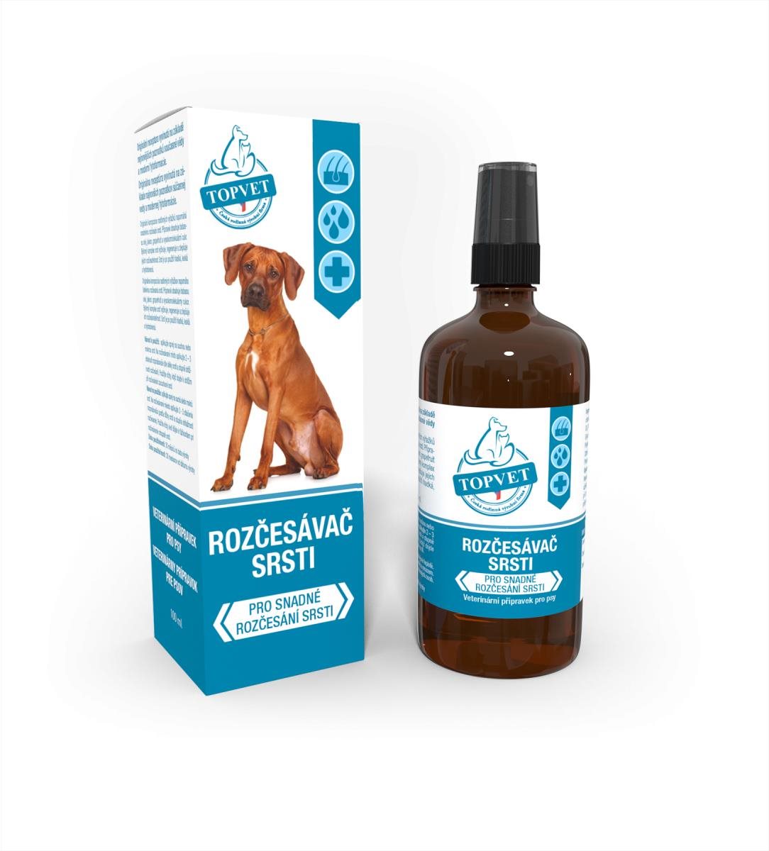 Topvet Rozčesávač srsti pre psov 100 ml