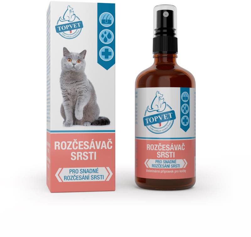 Topvet Rozčesávač srsti pre mačky 100 ml