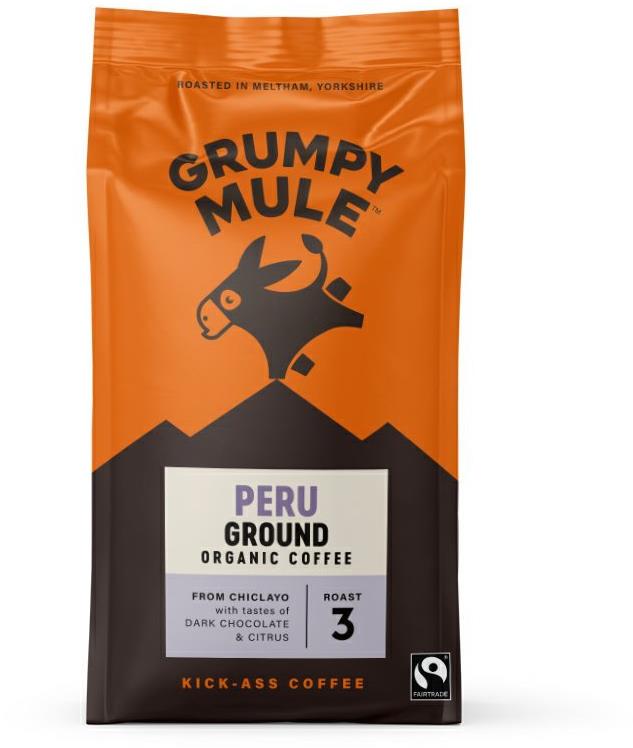 Grumpy Mule BIO Peru SCA 84, mletá, Arabica, 200 g