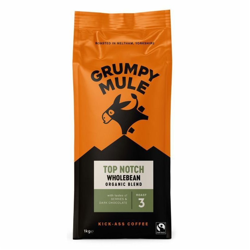 Grumpy Mule BIO Top Notch SCA 82+, zrnková, Arabica, 1000 g
