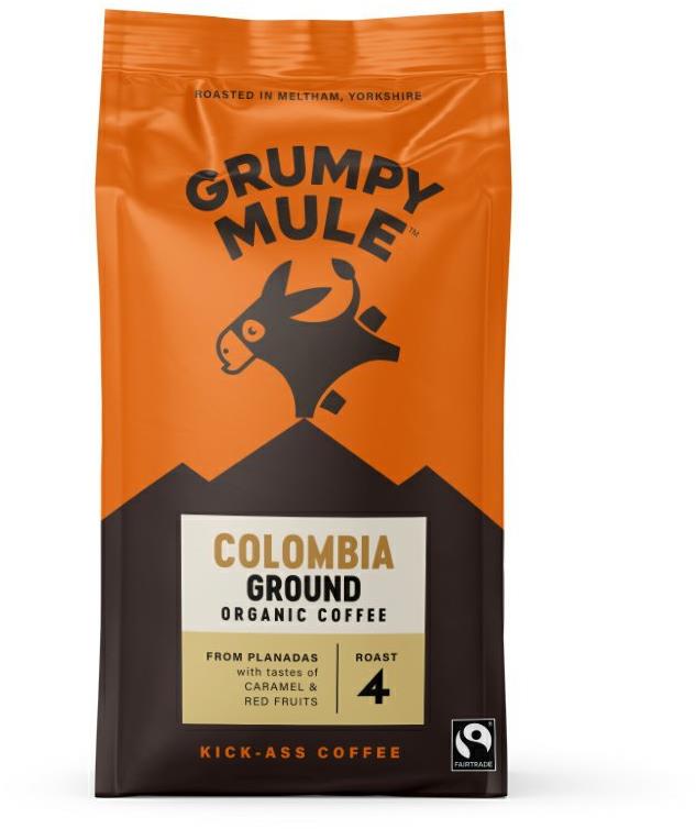Grumpy Mule BIO Colombia SCA 84+, mletá, Arabica, 200 g