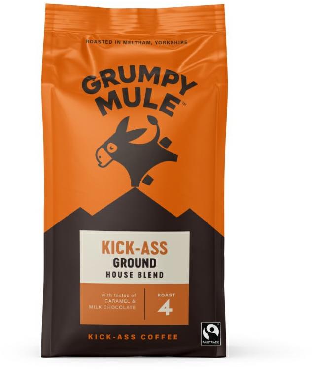 Grumpy Mule Kick Ass House, mletá, Arabica, 200 g