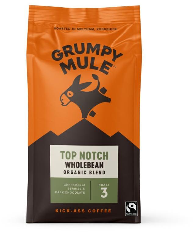 Grumpy Mule BIO Top Notch, zrnková, Arabica, 200 g