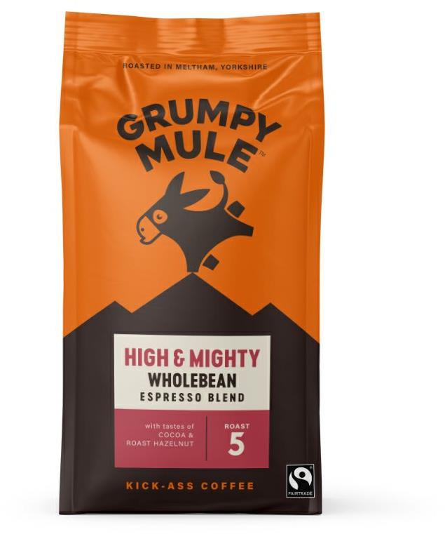 Grumpy Mule High & Mighty, zrnková, Arabica, 200 g