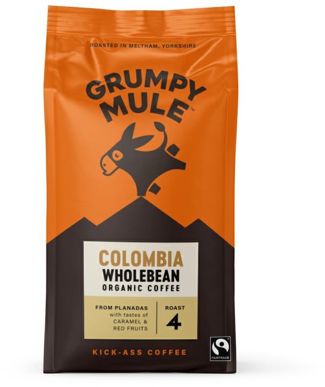 Grumpy Mule BIO Colombia SCA 84+, zrnková, Arabica, 200 g
