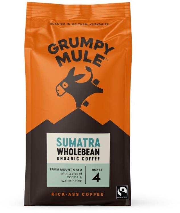 Grumpy Mule BIO Sumatra SCA 84, zrnková, Arabica, 200 g