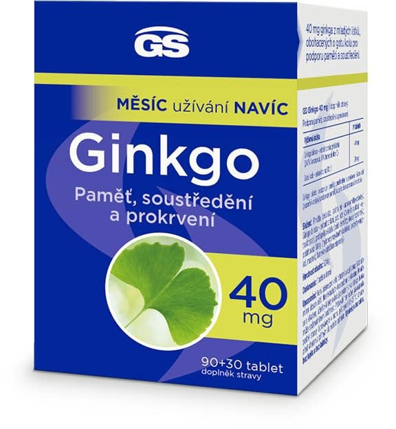 GS Ginkgo 40 mg, 90 + 30 tabliet