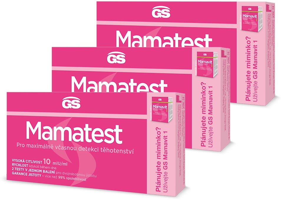 GS Mamatest 10 Tehotenský test ČR/SK 3× 2 ks
