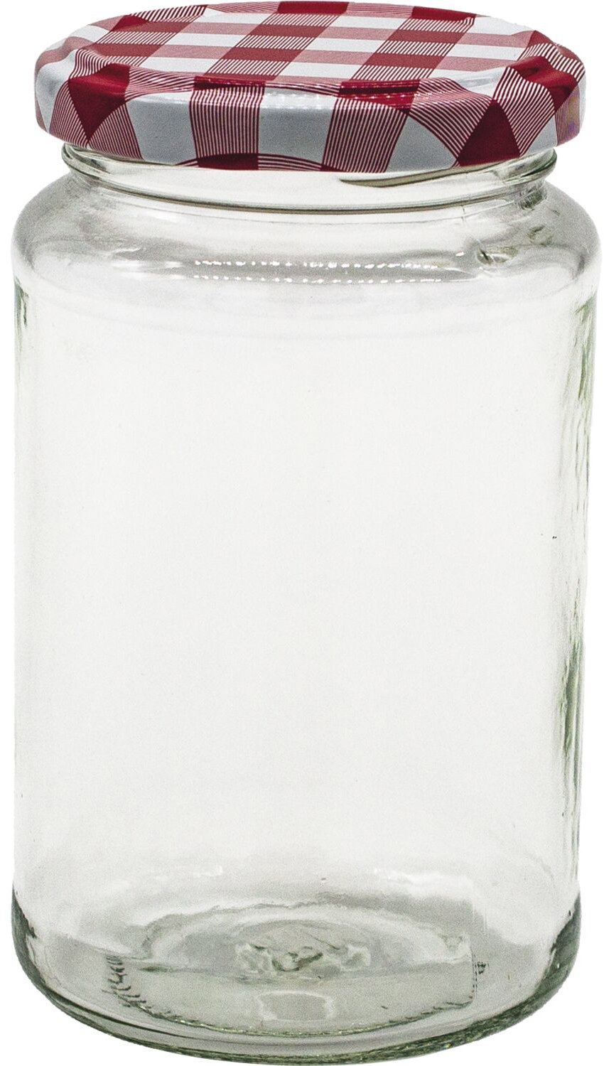 Gastro Súprava 6 ks zaváracích pohárov 370 ml, viečko dekor káro