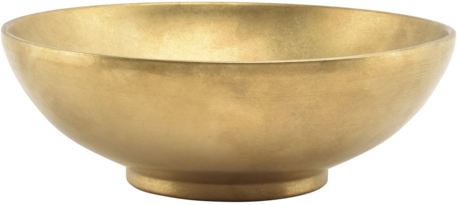 FINE 2 DINE Miska dvojstenná, kovová, priemer 180 mm, zlatá, 6 ks