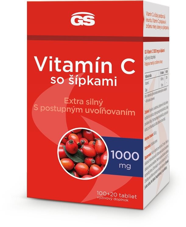 GS Vitamín C 1000 so šípkami, 100 + 20 tabliet