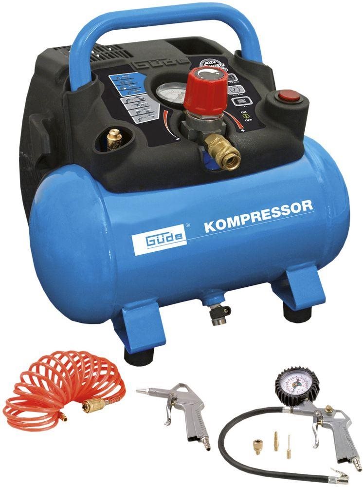 GÜDE Kompresor so vzdušníkom 6 l, bezolejový s príslušenstvom AIRPOWER 190/8/6
