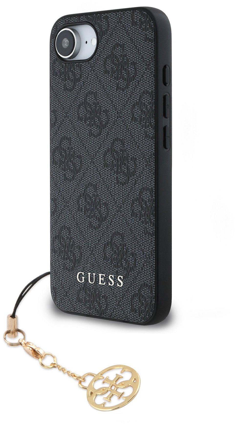 Guess 4G Charm Zadný Kryt pre iPhone 16e/17e Tone on Tone Grey