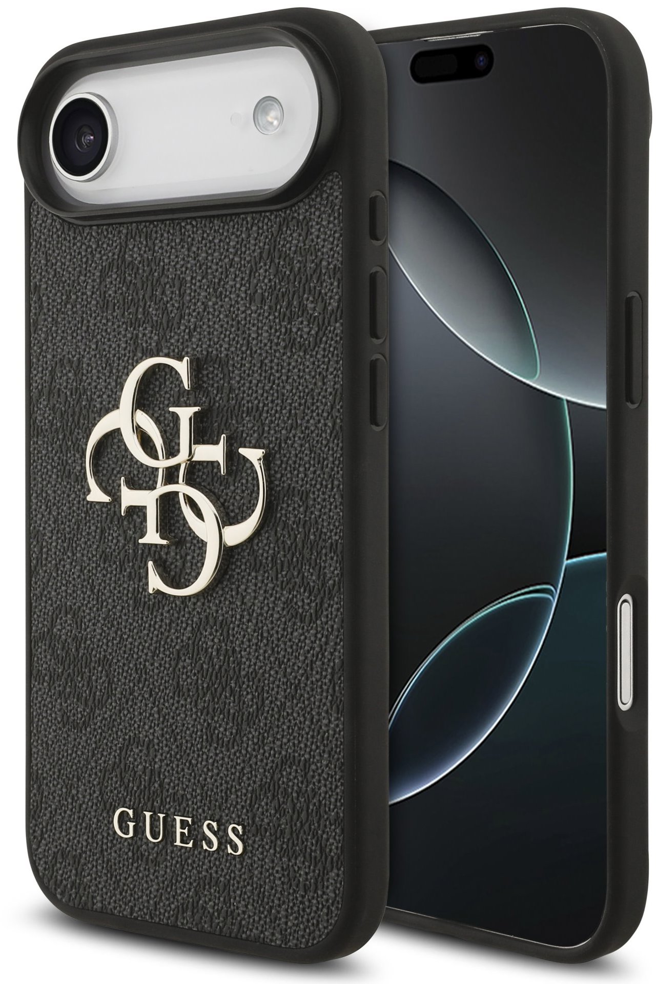 Guess PU 4G Metal Logo Zadný Kryt pre iPhone Air Grey
