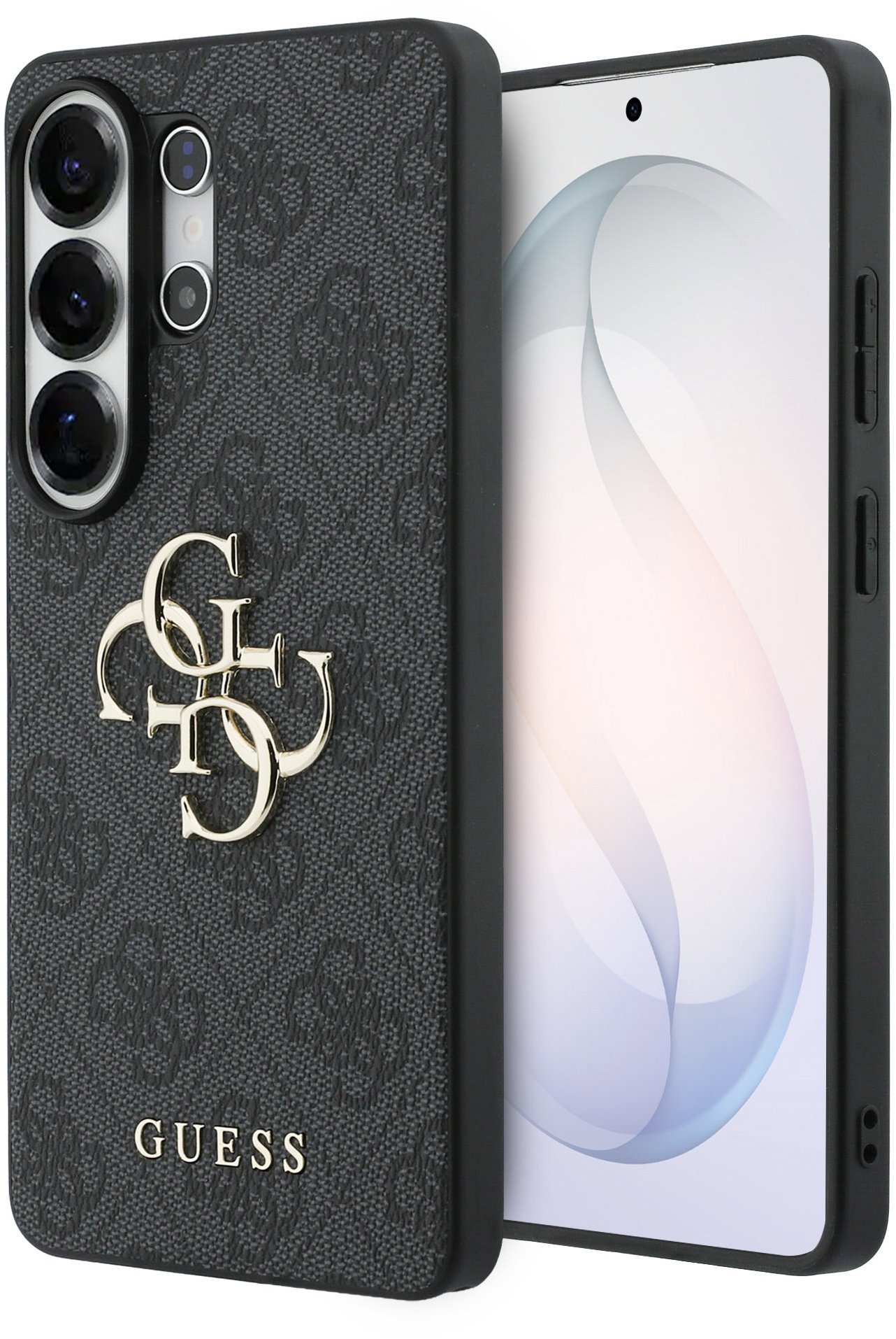Guess PU 4G Metal Logo Zadný Kryt na Samsung Galaxy S26 Ultra Grey