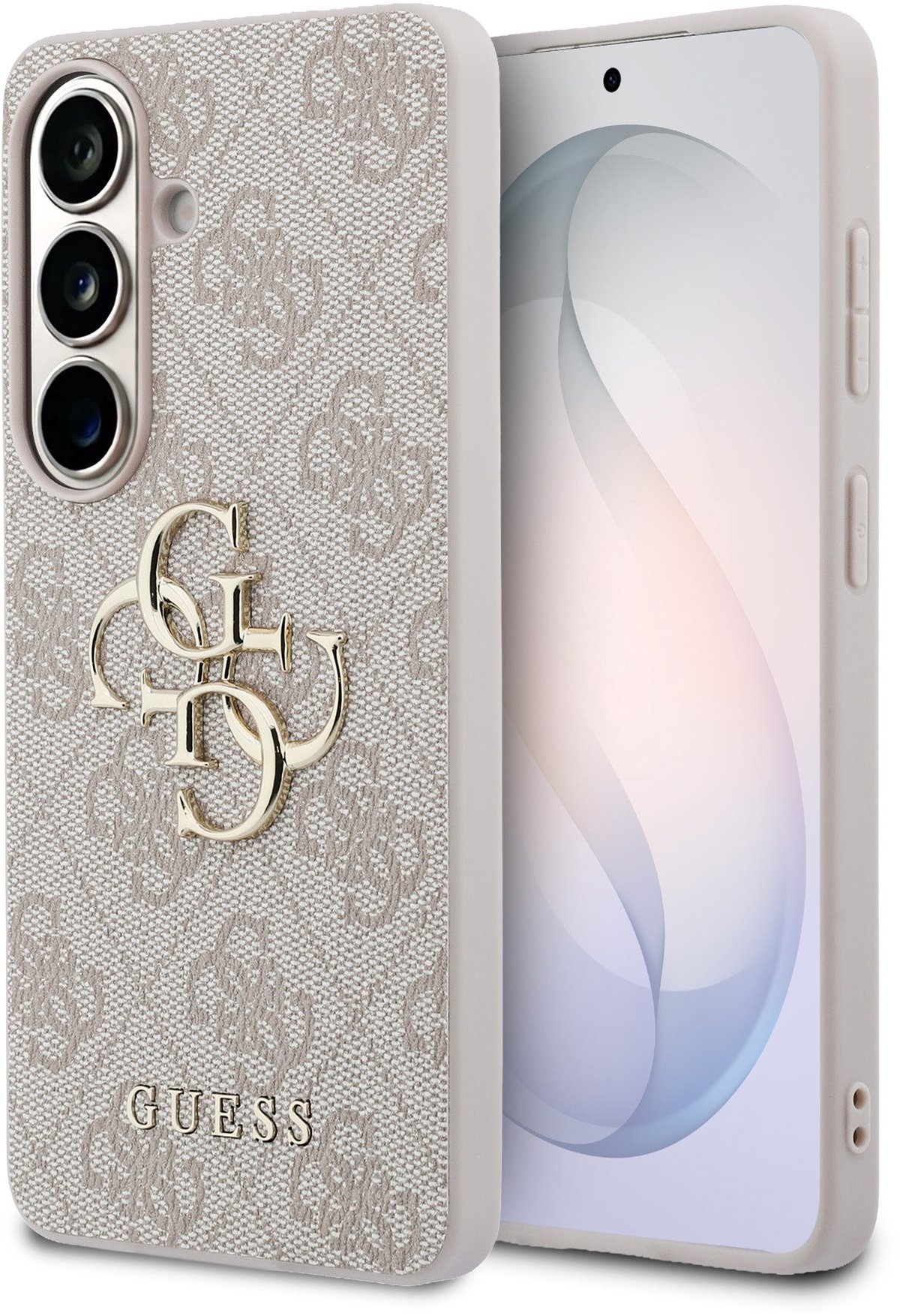 Guess PU 4G Metal Logo Zadný Kryt na Samsung Galaxy S26+ Pink