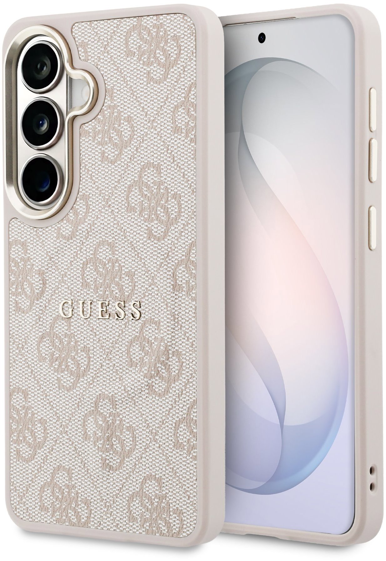 Guess PU Leather 4G Gold Frame Magnetic Zadný Kryt na Samsung Galaxy S26 Pink