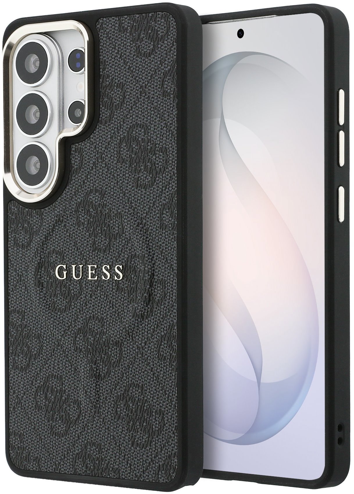 Guess PU Leather 4G Gold Frame Magnetic Zadný Kryt na Samsung Galaxy S26 Ultra Black