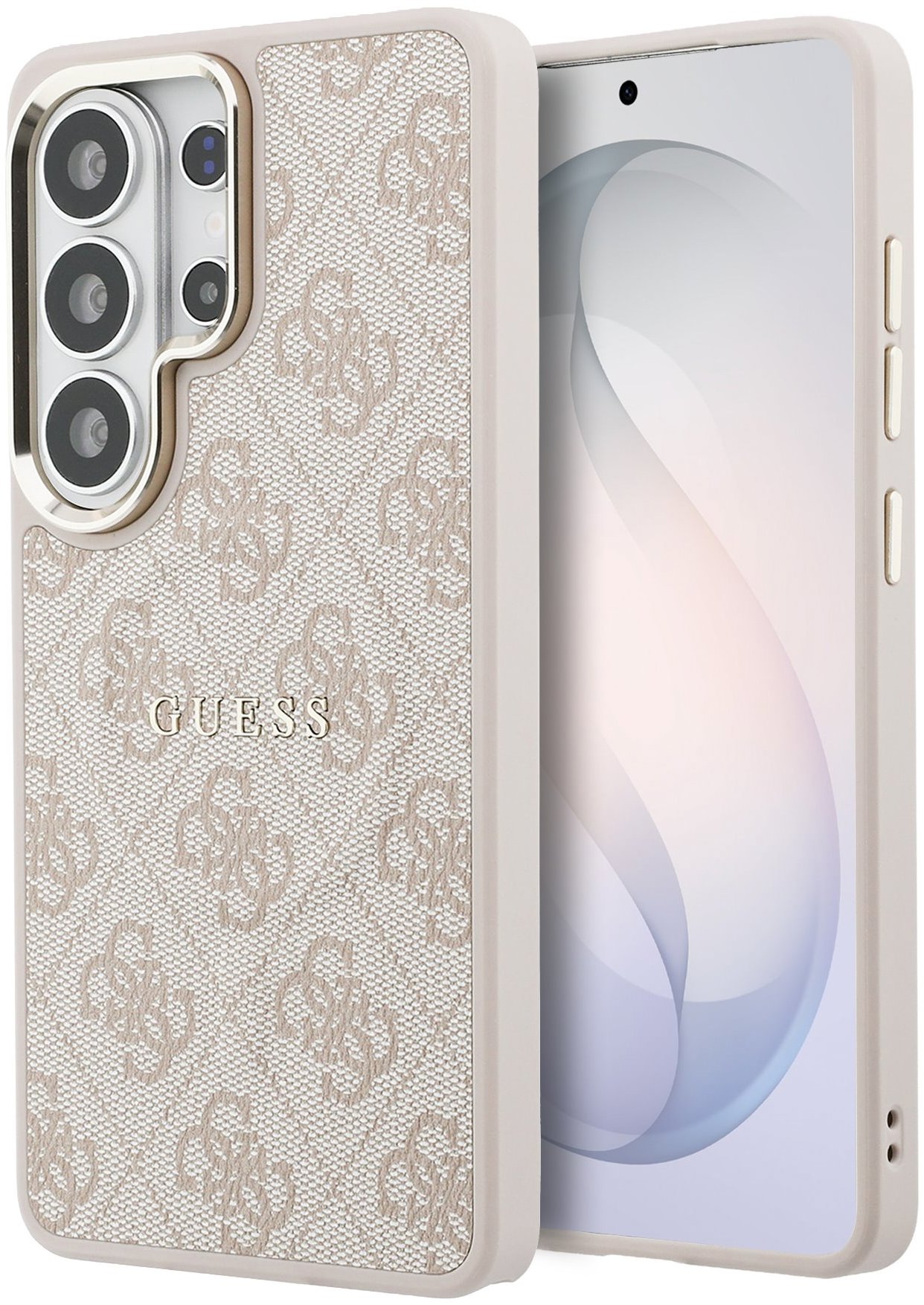 Guess PU Leather 4G Gold Frame Magnetic Zadný Kryt na Samsung Galaxy S26 Ultra Pink