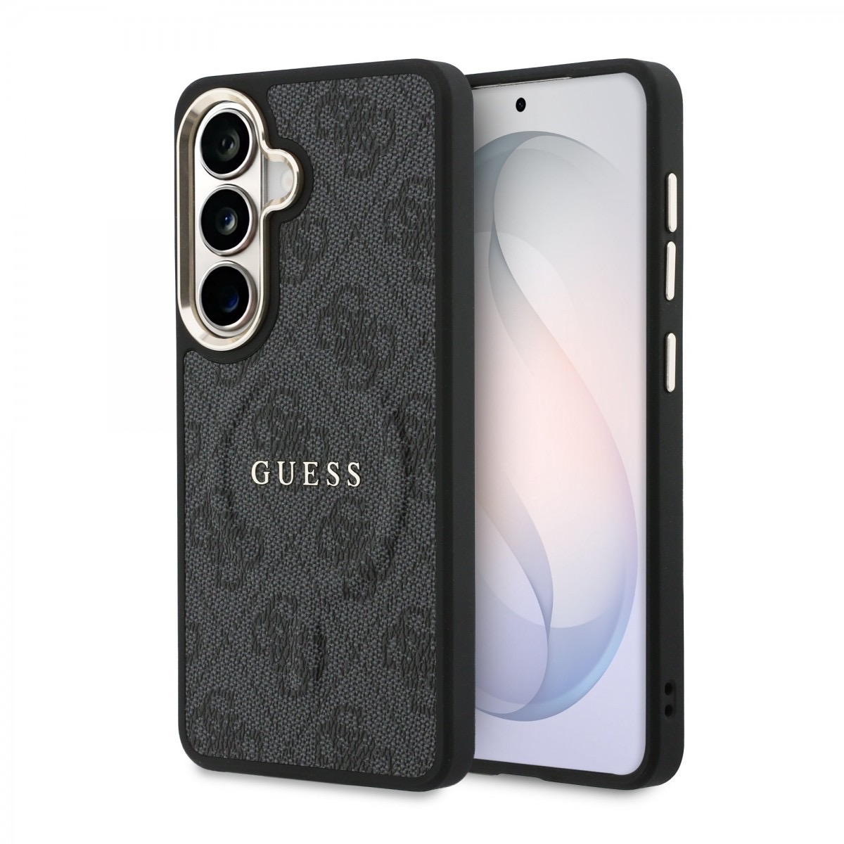 Guess PU Leather 4G Gold Frame Magnetic Zadný Kryt na Samsung Galaxy S26+ Black