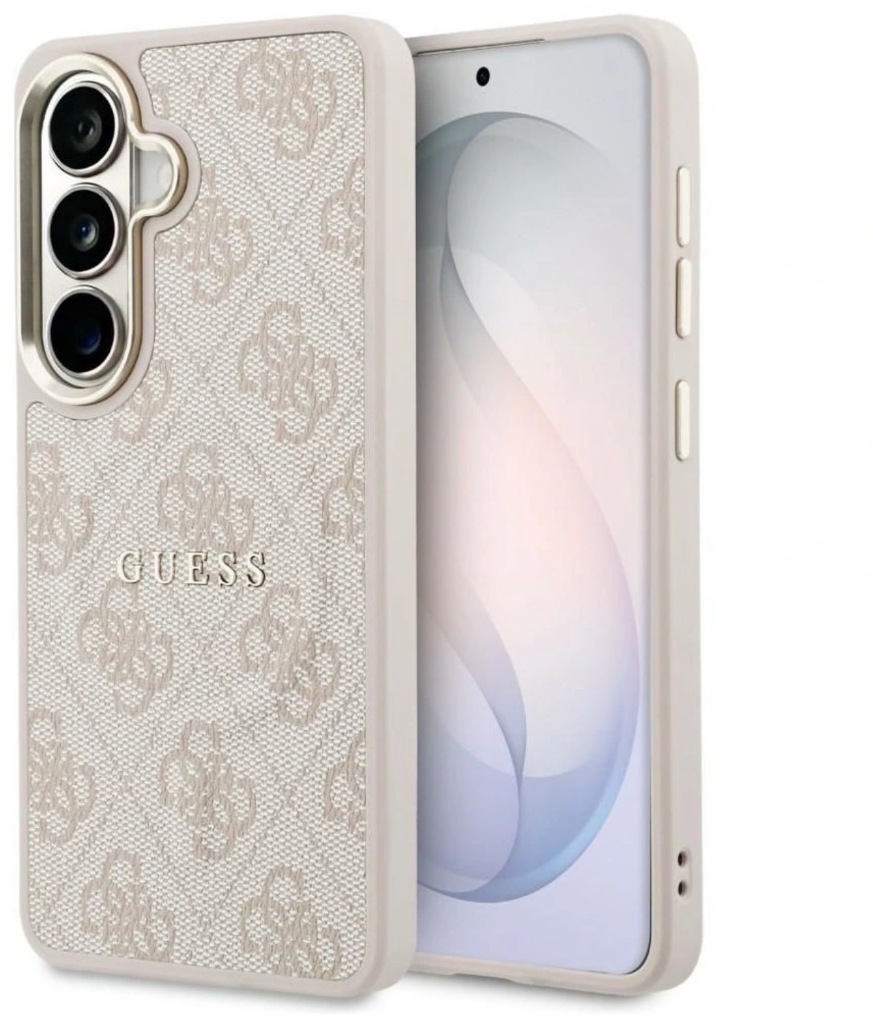 Guess PU Leather 4G Gold Frame Magnetic Zadný Kryt na Samsung Galaxy S26+ Pink
