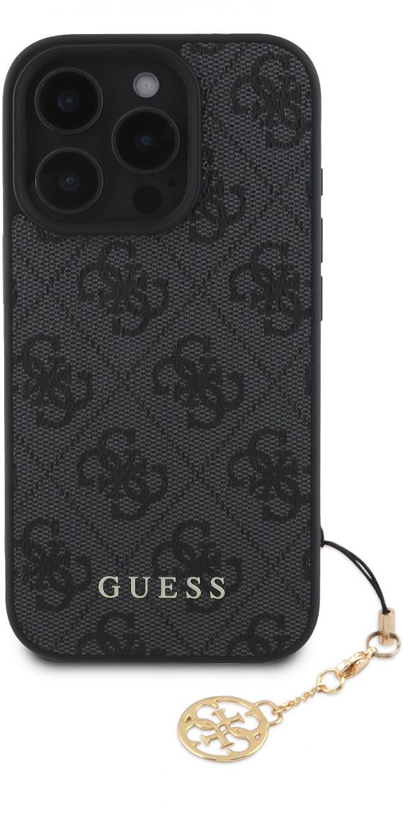 Guess 4G Charm Zadný Kryt na iPhone 16 Pro Max Grey