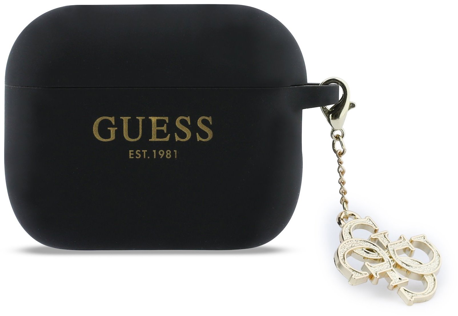 Guess 4G Charm Silikónové Puzdro pre AirPods Pro 3 Black