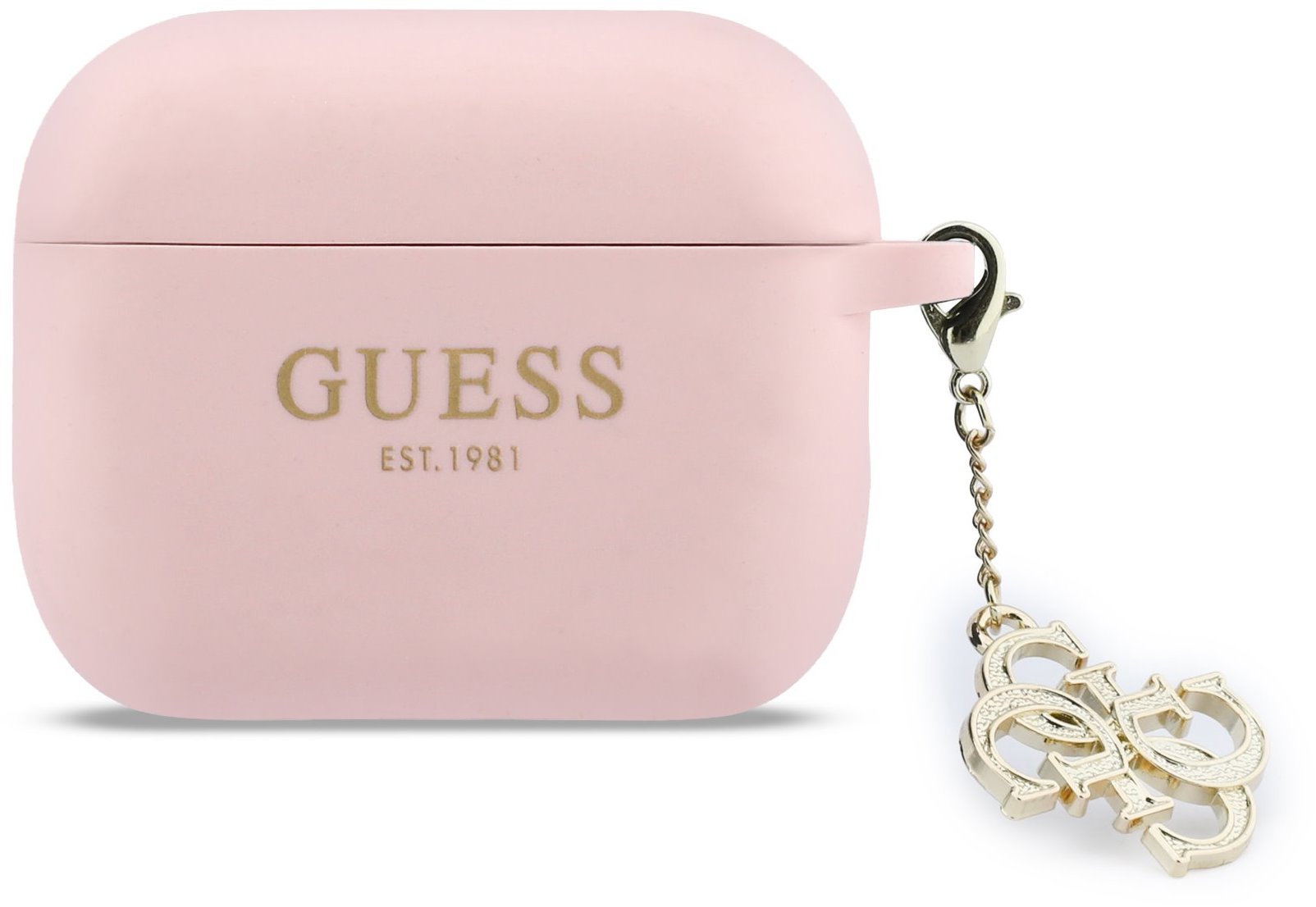 Guess 4G Charm Silikónové Puzdro pre AirPods Pro 3 Pink