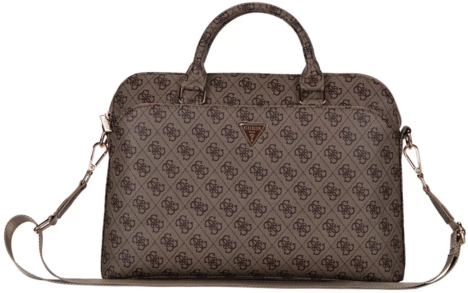 Guess PU 4G Triangle Logo Taška na Notebook 13/14/15" Brown