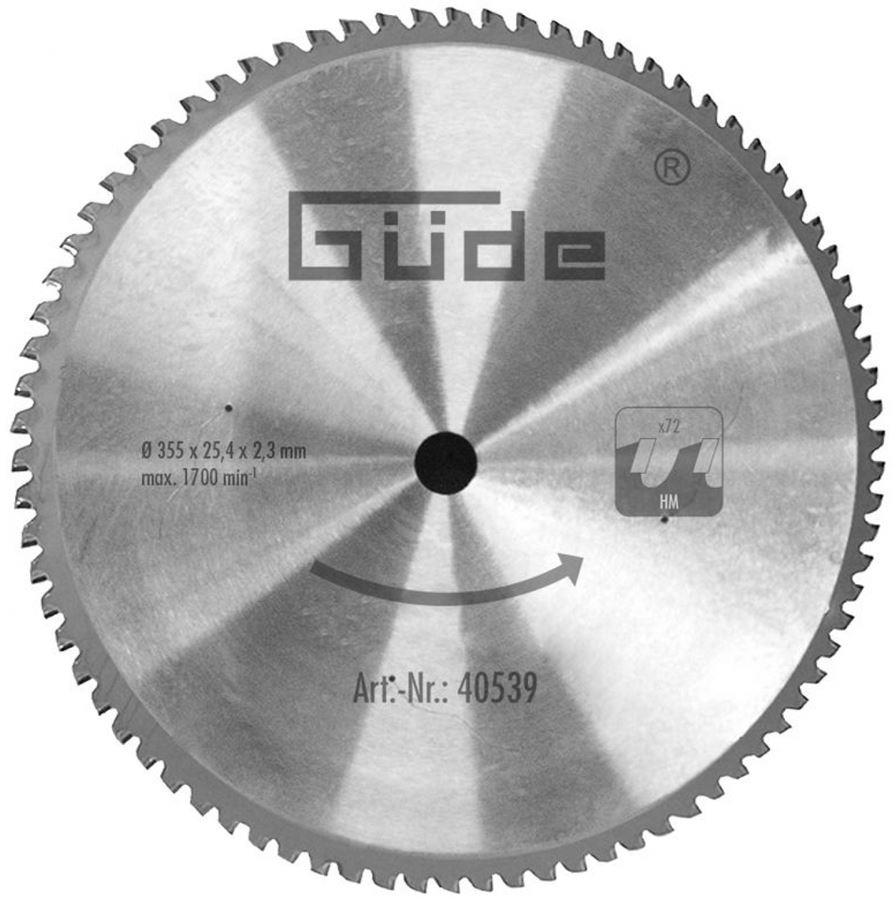 GÜDE Pílový kotúč 355×25,4×2,3mm, 72Z