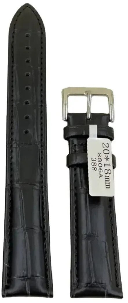 GAIRA Remienok na hodinky 3041 čierny 20 mm