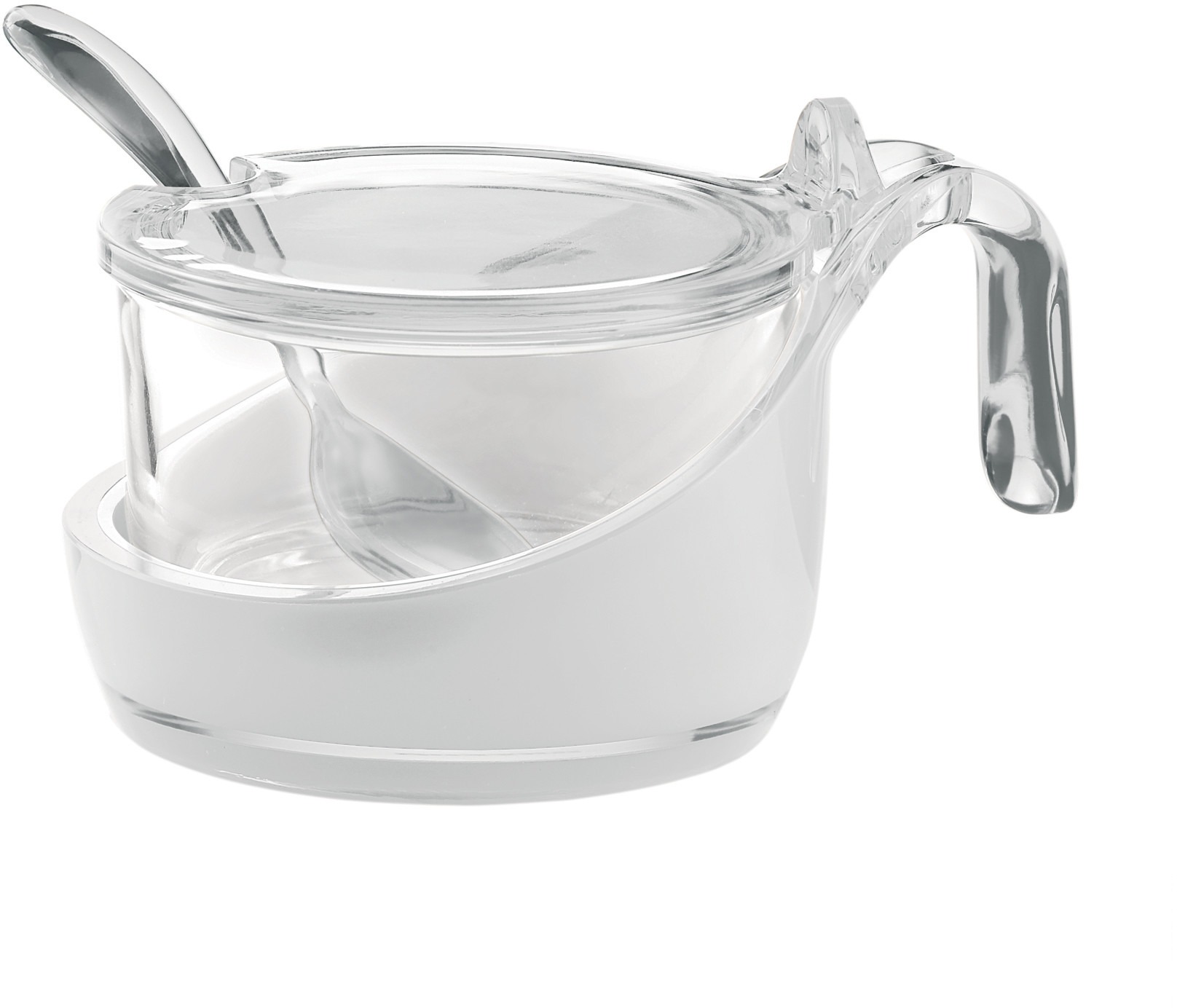 Guzzini Servírovací dóza na parmezán/cukr s víkem a lžičkou EVERYDAY transparentní