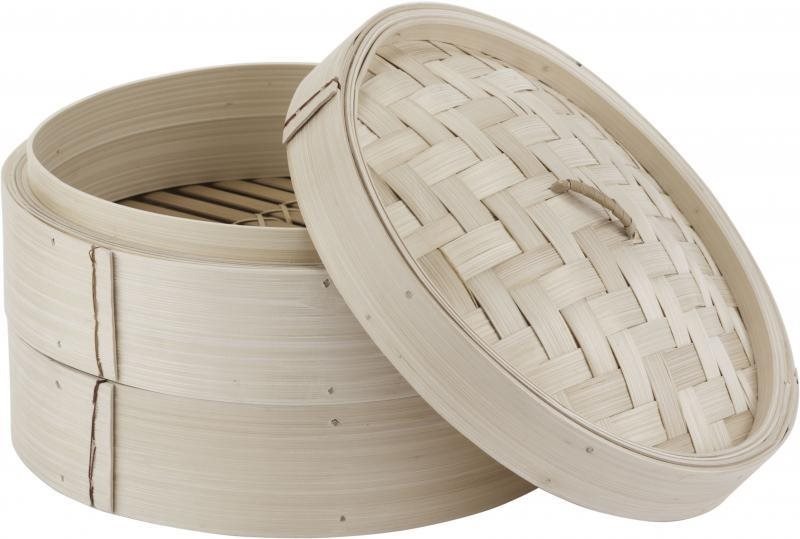 Parný naparovač bambusový s poklopom 20 cm